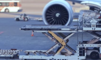 Air cargo being loaded