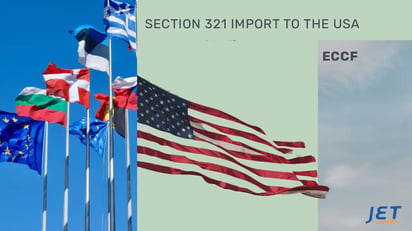 Section 321 ECCF image with USA and international flags