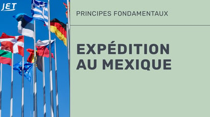 Un groupe de drapeaux internationaux avec le titre “expédition au Mexique