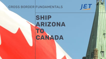 graphic image of Ship Arizona to Canada with Jet Worldwide logo