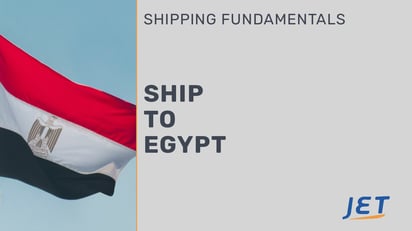 graphic with Egyptian flag, Jet logo and 