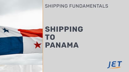 Panama flag, Jet Worldwide logo and headline 