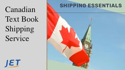 Canadian flag, Jetship logo and words 