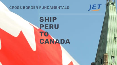 ship Peru to Canada graphic with Jet Worldwide Logo