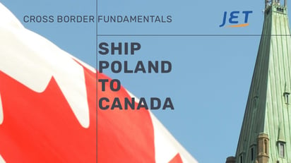 ship Poland to Canada graphic with Jet Worldwide logo