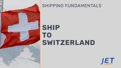 graphic of Swiss flag, Jet logo and the words 