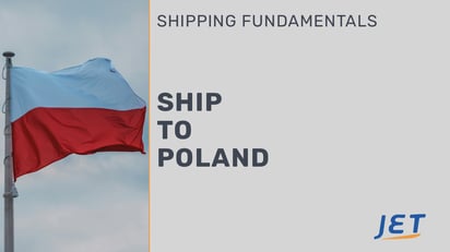 Polish flag with headline ship to Poland