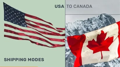 American flag and Canadian flag with headline 