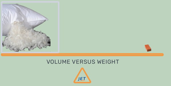 volume versus weight graphic