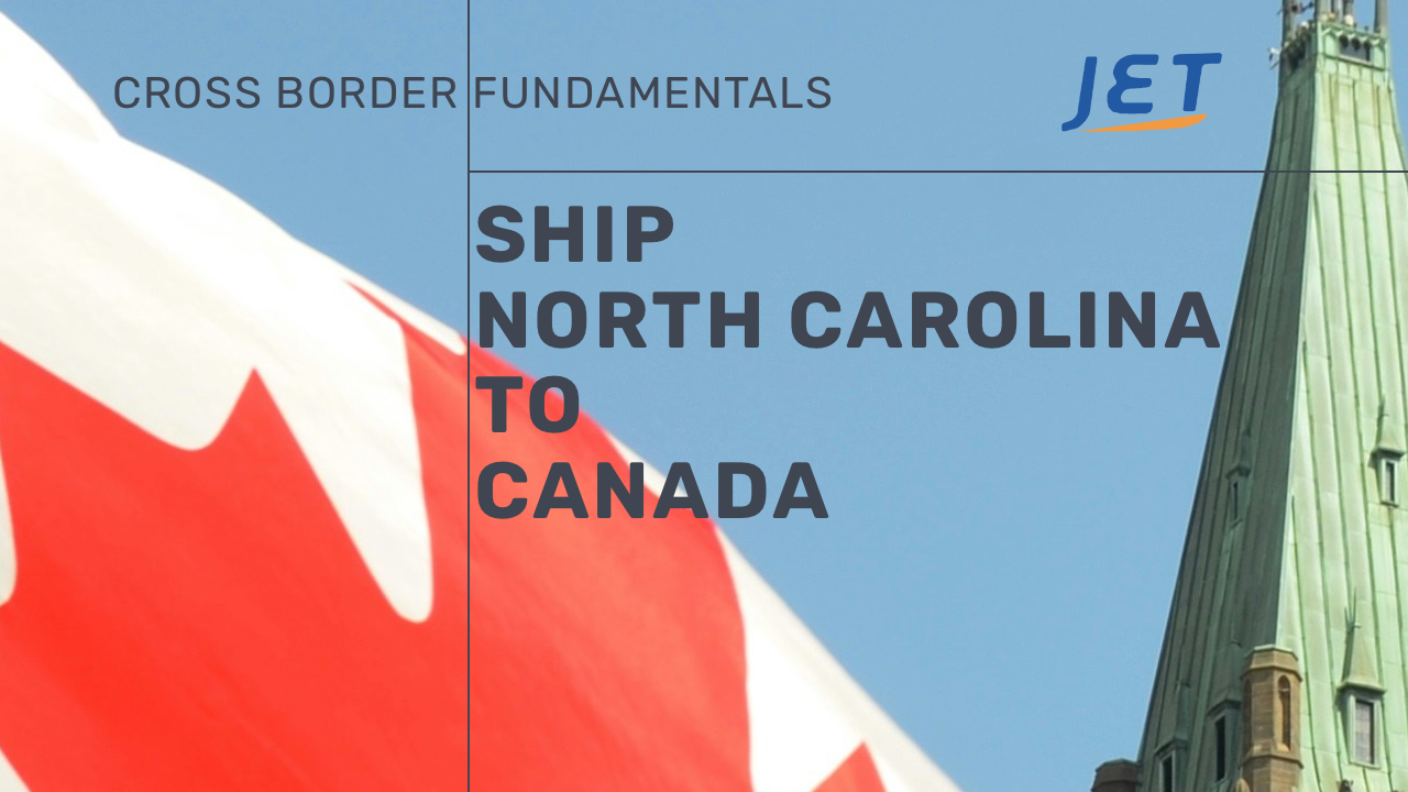 Ship North Carolina to Canada Jet Worldwide graphic