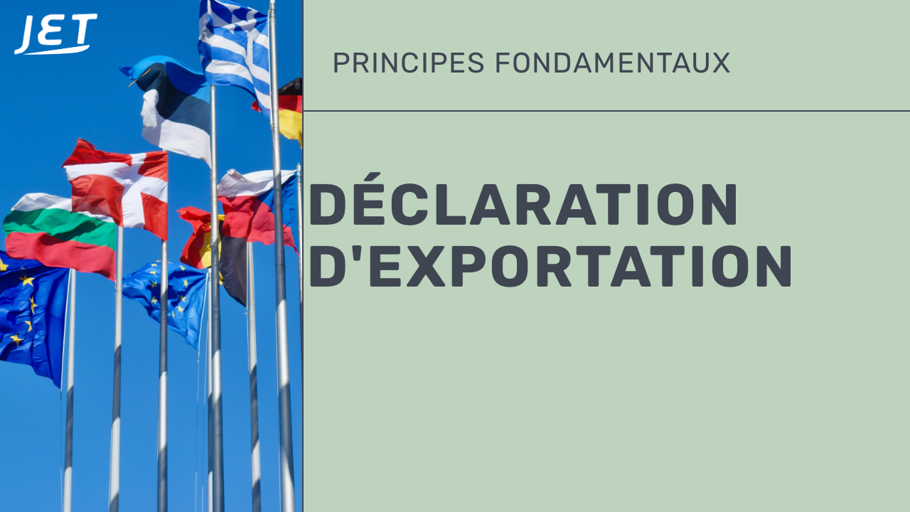 déclaration d'exportation graphic avec les drapeau international