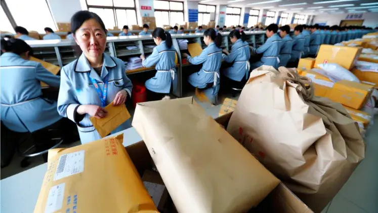 Chinese postal processing centre