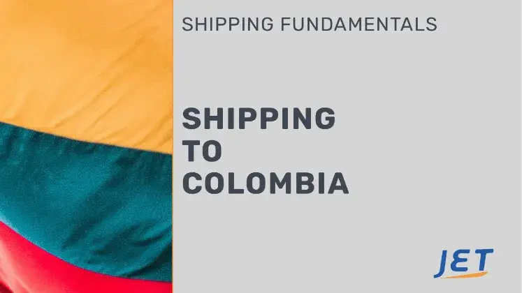 graphic of Colombia flag with Jetship logo and the headline 