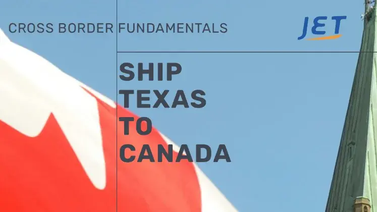 Canadian flag and Jetship logo with the words 