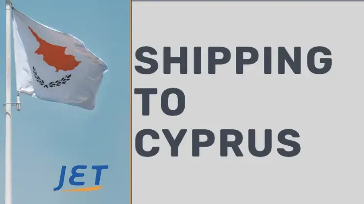 Cyprus flag with the headline: Ship to Cyprus